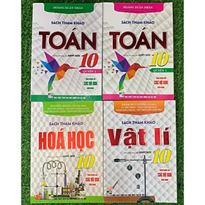 Sách - Combo Sách Tham Khảo Toán + Vật Lí + Hóa Học 10 (Dùng Chung Cho Các Bộ SGK Hiện Hành) (Bộ 4 Cuốn)ha-mk1