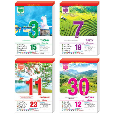 Lịch Bloc Cực Đại 2026 - Việt Nam Quê Hương Tôi - Thành Công - Đại Việt Á DVA06 - Chữ Lộc