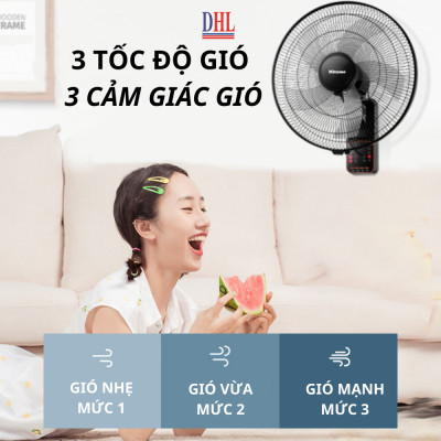 Quạt treo tường Mitomo FTT-60AE có remote hàng chính hãng