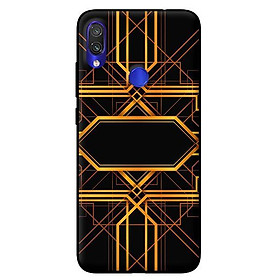 Ốp lưng in cho Xiaomi Redmi Note 7 mẫu Họa Tiết Vàng Cam - Hàng chính hãng