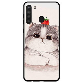 Ốp lưng dành cho Samsung Galaxy A21 mẫu Mèo Và Cà