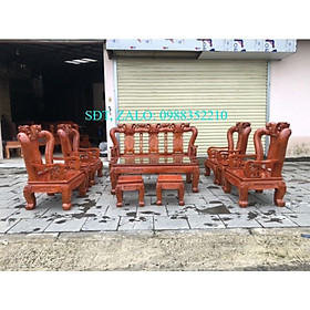 Bộ bàn ghế quốc đào gỗ xoan - NỘI THẤT BÌNH LONG 0988-352-210