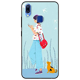 Ốp lưng in cho Vivo Y91/Y91i/Y95 Mẫu Cô Gái Áo Vest