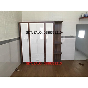 Tủ 4 cánh gỗ MFD kệ trang trí