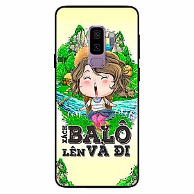 Ốp lưng in cho Samsung S9 Plus Mẫu Xách Balo Lên Nữ