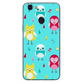 Ốp Lưng in cho Oppo F5 - F5 Youth Mẫu Những Chú Chim Nền Xanh - Hàng Chính Hãng