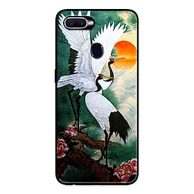 Ốp Lưng in cho Oppo A7 Mẫu Chim Hạc - Hàng Chính Hãng