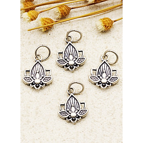 Combo 4 cái charm bạc hình nụ sen treo - Ngọc Quý Gemstones