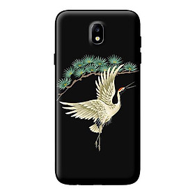 Ốp in cho Samsung Galaxy J7 Plus  Hạc Trắng Nền Đen - Hàng chính hãng