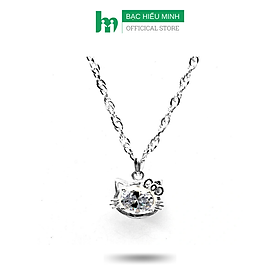 Dây Chuyền Trẻ Em Bạc Hiểu Minh DTE051 Mèo Kity