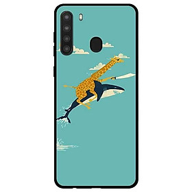 Ốp lưng dành cho Samsung Galaxy A21 mẫu Cá Phi Hươu