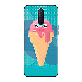Ốp Lưng in cho Oppo R17 Pro Mẫu Kem Mặt Cười Nền Hồng - Hàng Chính Hãng