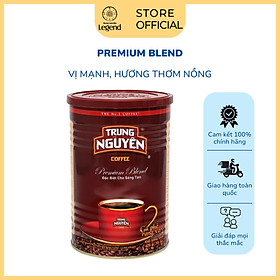 Cà Phê Rang Xay Pha Phin Premium Blend Trung Nguyên Legend - Lon 425gr (Vị đậm, thơm lâu, cafein thấp)