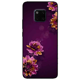 Ốp lưng in cho Huawei Mate 20 Pro Mẫu Cúc Tím