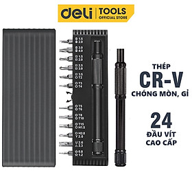 Bộ Tua Vít Đa Năng Từ Tính Deli Nhiều Chi Tiết Cao Cấp Chính Hãng - Thiết Kế Hiện Đại, Đầu Vít Nam Châm Dễ Dàng Sử Dụng - DL240025B