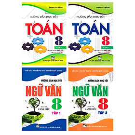 Combo Hướng Dẫn Học Tốt Toán 8 + Hướng Dẫn Học Tốt Ngữ Văn 8 (Bám Sát SGK Cánh Diều) (Bộ 4 Cuốn)_HA