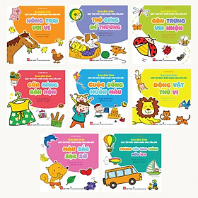 Sách - Bóc Dán Giúp Trẻ Phát Triển Nhận Thức Đầu Đời - Combo 8 Chủ Đề - Cho Trẻ Từ 3 - 6 Tuổi - Đinh Tị Books