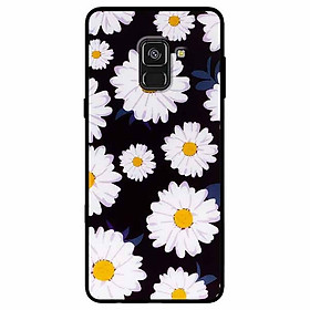 Ốp lưng dành cho Samsung A8 Plus mẫu Cúc Nhuỵ Vàng Nền Đen