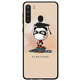 Ốp lưng dành cho Samsung Galaxy A21 mẫu Gấu Trúc Tốt Nghiệp