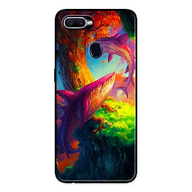 Ốp Lưng in cho Oppo A7 Mẫu Đàn Cá Voi - Hàng Chính Hãng