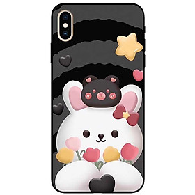 Ốp lưng cho iPhone X - iPhone Xs - Xs Max - XR - iPhone 11 - 11 Pro Max - Thỏ Trắng Sao - Hàng Chính Hãng