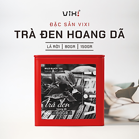 Trà đen ViXi trà shan tuyết cổ thụ đặc sản hoang dã lá rời 1 búp 2 lá hộp 80gr, 150g