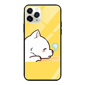 Ốp lưng kính cường lực cho iPhone 11 Pro Nền Cún Ngủ Ngon - Hàng Chính Hãng