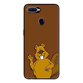 Ốp Lưng in cho Oppo A5s Mẫu Hải Ly Xin Chào - Hàng Chính Hãng