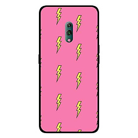 Ốp Lưng in cho Oppo K3 Mẫu Tia Chớp Nền Hồng - Hàng Chính Hãng