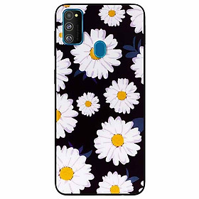 Ốp lưng dành cho Samsung M30s mẫu Cúc Nhuỵ Vàng Nền Đen