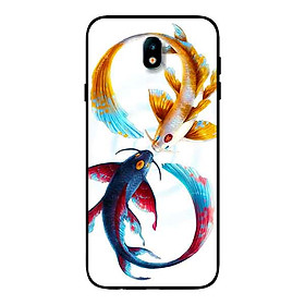 Ốp Lưng in cho Samsung J7 Pro Mẫu Cá Chép Xanh Vàng̣ - Hàng Chính Hãng