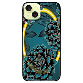 Ốp lưng dành cho Iphone 15 - Iphone 15 Plus - Iphone 15 Pro - Iphone 15 Pro Max - Hoa Mẫu Đơn Xanh - Hàng Chính Hãng