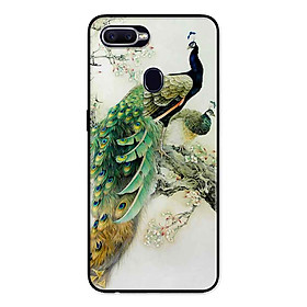 Ốp Lưng in cho Realme 2 Pro Mẫu Chim Công Hoa Trắng - Hàng Chính Hãng