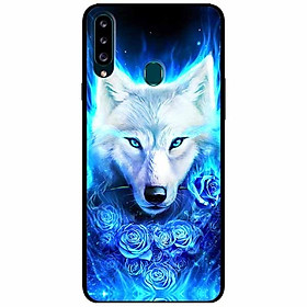 Ốp lưng dành cho Samsung A20s mẫu Sói Trắng