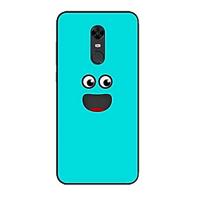Ốp Lưng in cho Xiaomi Redmi 5 Plus Mẫu Mặt Cười Nền Xanh - Hàng Chính Hãng