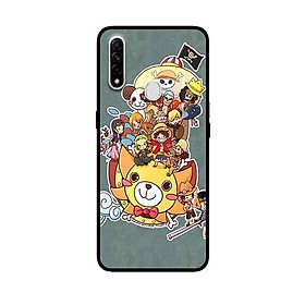 Ốp Lưng in cho Oppo A8 Mẫu Hải Tặc Mũ Rơm Nền Xanh - Hàng Chính Hãng