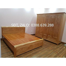 Combo Giường + Tủ 5 Cánh gỗ Đinh Hương giá 19tr500Zalo: 0388.639.288