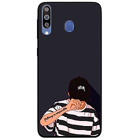 Ốp lưng dành cho Samsung M30 mẫu Bad Boy Nón Đen