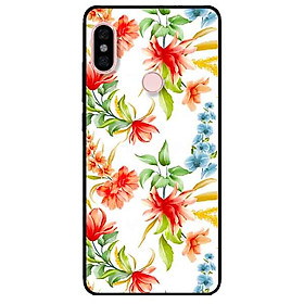 Ốp lưng in cho Xiaomi Redmi Note 5 Pro Mẫu Cành Hoa Lan Đỏ