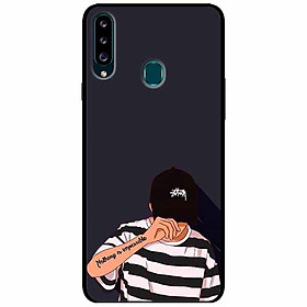 Ốp lưng dành cho Samsung A20s mẫu Bad Boy Nón Đen