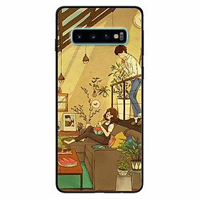Ốp lưng dành cho Samsung S10 Plus mẫu Cặp Đôi Ăn Dưa