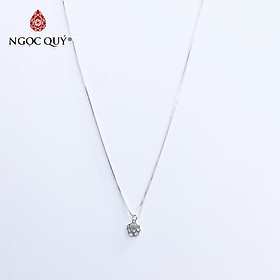Dây chuyền bạc mặt hoa hồng - Ngọc Quý Gemstones