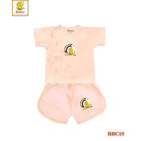 Bộ sơ sinh 100% cotton màu ngắn bác sĩ BABIBOO - BBC19