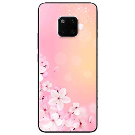 Ốp lưng in cho Huawei Mate 20 Pro Mẫu Đào Hồng