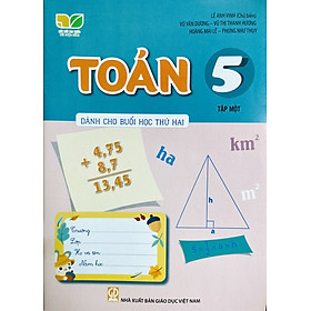 Sách - Combo 2 cuốn Toán lớp 5 tập 1+2 dành cho buổi học thứ hai (Kết nối tri thức với cuộc sống)