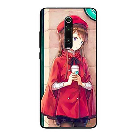 Ốp Lưng in cho Xiaomi Redmi K20 Mẫu Nàng Đồng Phục Đỏ - Hàng Chính Hãng