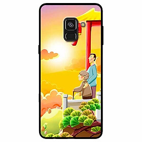 Ốp lưng dành cho Samsung A8 Plus mẫu Tình Cha Mẹ Con