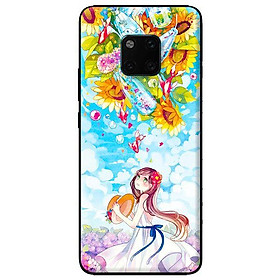 Ốp lưng in cho Huawei Mate 20 Pro mẫu Anime Cô Gái Hoa Hướng Dương - Hàng chính hãng