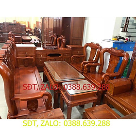 Bộ bàn ghế minh quốc triện gỗ gõ đỏ