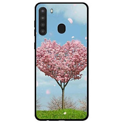 Ốp lưng dành cho Samsung Galaxy A21 mẫu Cây Đào Tim